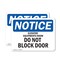 Signmission Elevator Equipment Room Do Not Block Door, 14 in W x Rectangle, Plastic OS-2PACK-NS-P-1014-L-11721 - alternate 1